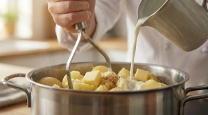 Étape 5: Écrasez les pommes de terre au presse-purée tout...