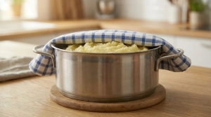 Étape 6: Réservez la purée en couvrant la casserole d'un ...