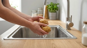 Étape 1: Lavez soigneusement les pommes de terre sans les �...