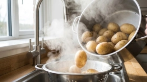 Étape 8: Égouttez les pommes de terre une fois cuites....