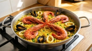 Étape 12: Ajoutez enfin les gambas en étoile et laissez cui...