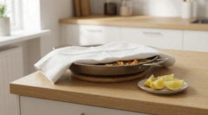 Étape 13: Coupez le feu, couvrez la paella d'un torchon prop...