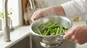 Étape 4: Égouttez immédiatement les asperges et passez-le...