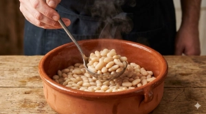 Étape 12: Disposez une couche de haricots au fond du plat. A...