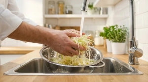 Étape 1: Rincez soigneusement la choucroute crue à l'eau f...