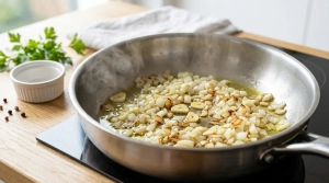 Étape 2: Dans une grande poêle, faites chauffer un filet d...