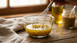 Étape 7: Dans un bol, préparez la vinaigrette : mélangez ...