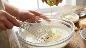 Étape 8: Ajoutez le parmesan râpé et fouettez énergiquem...