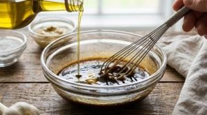 Étape 9: Ajoutez l'huile d'olive en filet tout en fouettant...