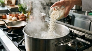 Étape 1: Plongez le riz dans une grande casserole d'eau bou...