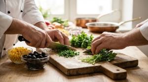 Étape 6: Coupez les tomates cerises en deux, égouttez le m...