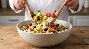 Étape 8: Dans un grand saladier, mélangez délicatement le...