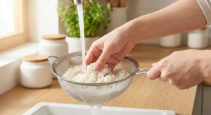 Étape 1: Rincez le riz à sushi abondamment à l'eau froide...