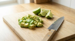 Étape 11: Coupez l'avocat en cubes. Tranchez le citron vert ...