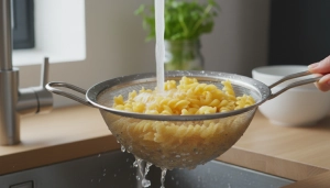 Étape 3: Égouttez les pâtes à l'aide d'une passoire, pui...