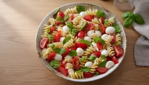 Étape 7: Dans un grand saladier, réunissez les pâtes refr...