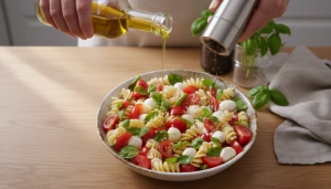 Étape 8: Arrosez généreusement d'huile d'olive, puis ajou...