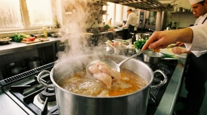 Étape 2: Plongez délicatement les filets de poulet entiers...