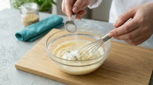 Étape 6: Incorporez la moutarde de Dijon, le vinaigre de ci...