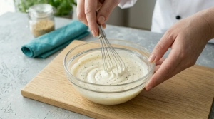 Étape 7: Assaisonnez avec le sel et le poivre noir. Fouette...