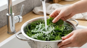 Étape 1: Rincez et essorez délicatement les pousses d'épi...