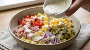 Étape 11: Dans un grand saladier, réunissez les pommes de t...