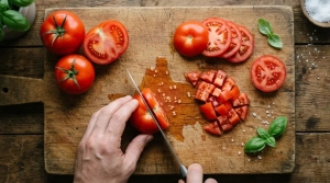 Étape 6: Lavez les tomates, retirez le pédoncule et coupez...