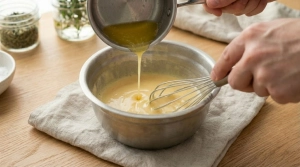 Étape 7: Incorporez le beurre clarifié tiède petit à pet...