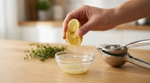 Étape 1: Pressez le demi-citron pour en extraire le jus, en...