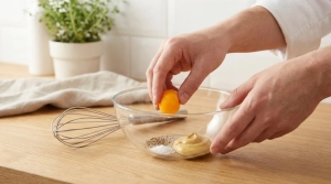 Étape 1: Clarifiez l'œuf avec soin pour ne récupérer que...