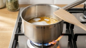 Étape 2: Faites chauffer sur feu moyen sans remuer (oui, r�...